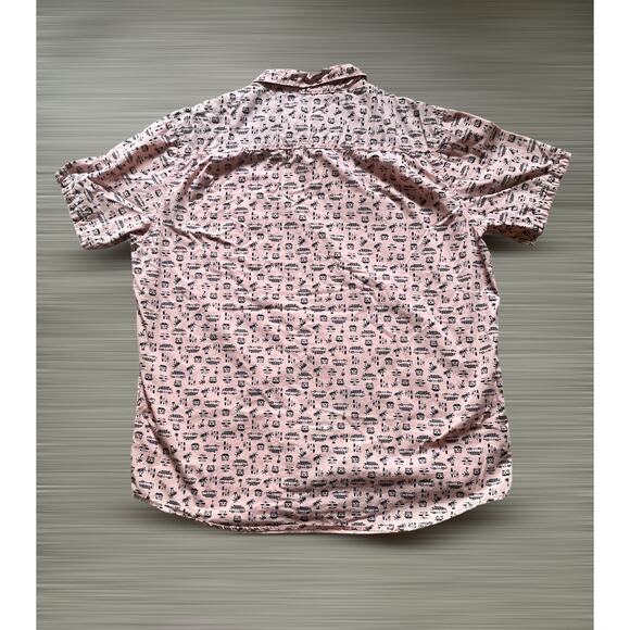 RETROFIT Mens/Teen Surfer Pink Button Down Casual Shirt Size XXL Beach Cali - Picture 2 of 8